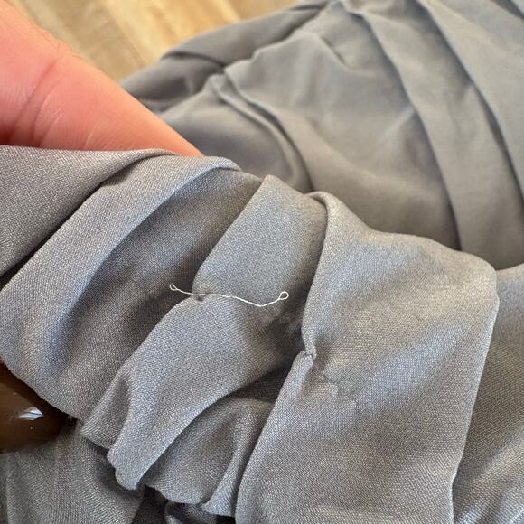 House of CB Camille Dove Grey Silk Mini Dress Size XS - Picture 7 of 8